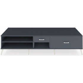 Resim Kronos Tv Ünitesi Tek Raflı 2 Çekmeceli 220x59x51 Antrasit-antrasit Antrasıt/antrasıt - Antrasıt 