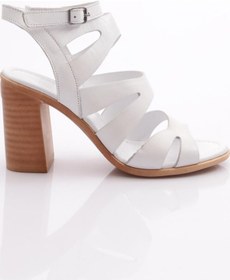 Resim Dgn 1330 Kadin Topuklu Sandalet 1330-2497-R0198 Beyaz 