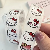 Resim 500 adet Sevimli Kedi Sticker Roll için - Sevimli Kalpler ve Kurdele Tasarımı ile Mat, Yeniden Kullanılabilir Renkli Stickerlar - Ev, Ofis ve İş Kullanımı için Kendinden Yapışkanlı Kağıt Stickerlar - Ev, Ofis ve İş Malzemeleri | Sevimli Stickerlar | Mat Bitiş, Scrapbooking Malzemeleri 