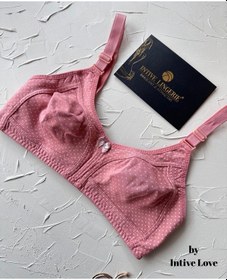 Resim Liza Puantiye Desenli Pamuklu Penye Kalın Askılı Toparlayıcı Bale Gül Kurusu 