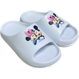 Resim AkınalBella Akınal Kids Çocuk Beyaz Mikimouse Baskılı Slide Yazlık Terlik 