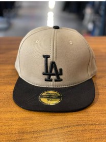 Resim La Lakers Bej Siyah Hiphop Snapback Rapper Basket Cap Şapka 