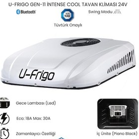 Resim U-frigo Araç Tavan Park Kliması 24v 30 Amper Gen-11 İntense Cool Tır,kamyon,kamyonet,iş Makinesi 