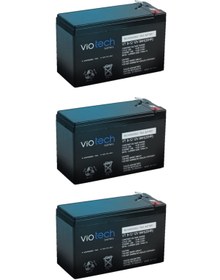 Resim VİOTECH Vt9-12 12volt 9amper Ups Aküsü 3lü Set 