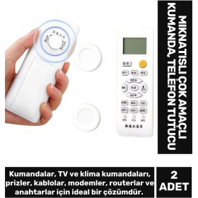 Resim Pratik Yapışkanlı Kolay Monte Duvar Sabitleme Mıknatıslı Çok Amaçlı Kumanda Telefon Tutucu 2 Adet 