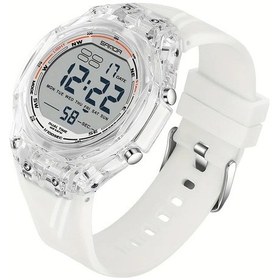 Resim Gaojunshop01 Beyaz Erkek Kadın Dijital Led Ekran Su Geçirmez Spor Kronometre Hediye Kol Saati Diğer 