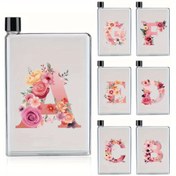 Resim 420ml Şeffaf Plastik Su Şişesi, Taşınabilir Sızdırmaz Dikdörtgen Kova, Pembe Gül Deseni, PVC İçermez, Elde Yıkanabilir, Toz Geçirmez, Temizlemesi Kolay, Seyahat ve Açık Hava Sporları İçin İdeal 