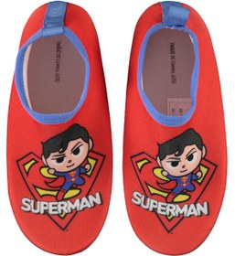 Resim Superman Baskılı Tabanlı 26-30 Numara Deniz Ayakkabısı - Kırmızı - Kırmızı / 26 