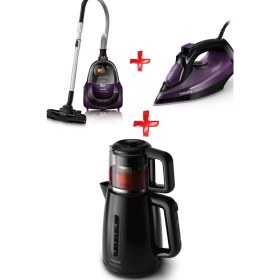 Resim Philips Toz Torbasız Süpürge+Ütü+Çaycı 