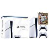 Resim Sony Playstation 5 Slim CD Edition - 2. Dualsense Ps5 Kol - GTA 5 Oyun Konsolu (İthalatçı Garantili) 