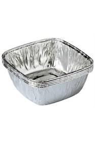 Resim İstoç Türk 100 Adet Kare Alüminyum Sütlaç Kase 10x10cm 240gr Aşure Kabı 