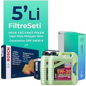 Resim Bosch Ford Ranger 2.2 Dizel Filtre Bakım Seti Liqui Moly Motor Yağlı (2012-2019) 5 Li - 