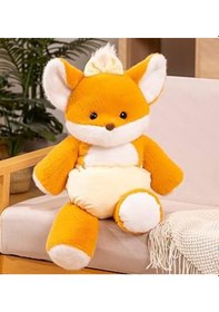 Resim Şortlu Bebek Tilki Peluş Oyuncak 45cm Tüylü Yumuşak Kumaş Uyku Arkadaşı Peluş Bebek Çok Renkli 
