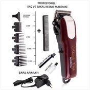 Resim Bluemax Hair Clipper Traş Makinesi Berberlerin Tercihi 