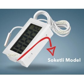 Resim Sevgift Ba - 1 Beyaz Pano Tipi Soketli Termometre 5'li Paket 