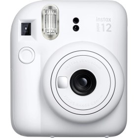 Resim Instax Mini 12 Beyaz Fotoğraf Makinesi ve Şeffaf Kılıf Seti 