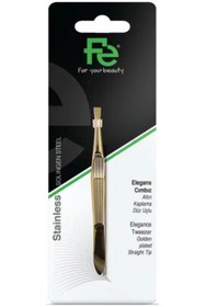 Resim Fe - Elegans Cımbız Altın Kaplama Düz Uçlu 