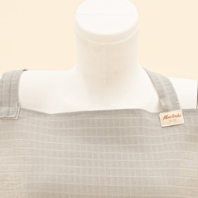 Resim Çift Katlı Muslin Emzirme Önlüğü - Açık Gri Muslin 