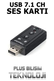 Resim Plus Bilişim OEM Usb Ses Kartı 7.1 Harici 3.5mm Aux ve Mikrofon Çıkışlı HD Yüksek Kalite (Usb Sound) Plus Bilişim 
