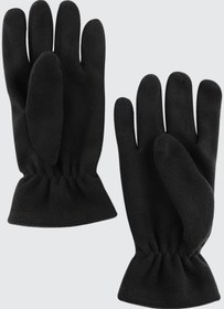 Resim Zirve Şapka Polar Eldiven Unisex Siyah Siyah Tek Ebat Siyah 
