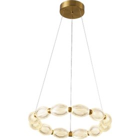 Resim Aspen 12'li Yuvarlak Eskitme Sarkıt Led Modern Salon Avize Eskitme 