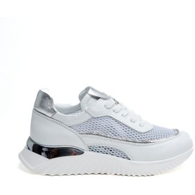 Resim Derinet Comfort Taban Fileli Hakiki Deri Kadın Sneaker 