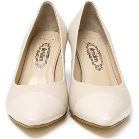 Resim Topuklu/ Stiletto Kadın Rc-4007 Deriden Krem Krem 