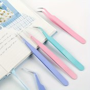 Resim 1 Adet Hassas El Sanatları Cımbızı - Ergonomik, Çok Renkli (Pembe, Mavi, Açık Mavi) DIY Scrapbooking & Kart Yapımı İçin | El Yapımı Albümler, Günlükler, Stickerlar İçin İdeal | Fantazi Tema, Metal Malzeme, El Sanatları Cımbızı 