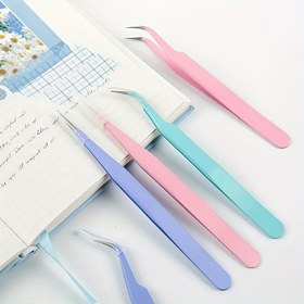 Resim 1 Adet Hassas El Sanatları Cımbızı - Ergonomik, Çok Renkli (Pembe, Mavi, Açık Mavi) DIY Scrapbooking & Kart Yapımı İçin | El Yapımı Albümler, Günlükler, Stickerlar İçin İdeal | Fantazi Tema, Metal Malzeme, El Sanatları Cımbızı 