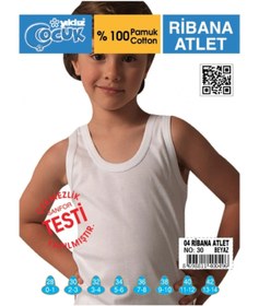Resim YILDIZ 3 Lü Erkek Çocuk % Pamuk Cotton Ribana Kumaş Atlet 