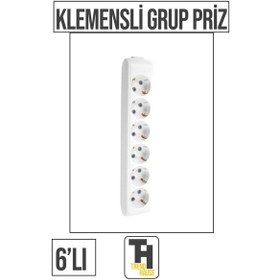 Resim 6'lı Klemensli Grup Priz 