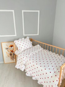 Resim %100 Pamuk Çift Katlı Pileli Yorgan Seti Klp 