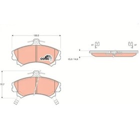 Resim Mitsubishi Carisma On Fren Balatasi 1.8 1998-2002 Trw Gdb1198 