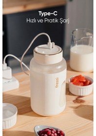 Resim Fressi FR-BL07 220 W Kişisel Taşınabilir Şarjlı Öğütücü Smoothie Blender 