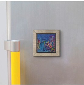 Resim Venedik Görseli Baskılı Mdf Magnet 7x7 415 