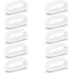 Resim P 10'lu Silikon Raptiye Halkası - 18/20/22mm Bileklik Ve Smartwatch Kayış Tutucu Yedek Aksesuar 