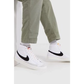 Resim Nike Blazer Mid '77 Vintage Erkek Beyaz Deri Günlük Spor Ayakkabı ( Dar Kalıp ) 