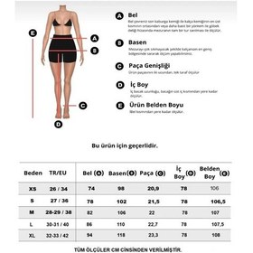 Resim Polofit 3001 Kadın Cepli Cırtlı Kemerli Pileli Krep Palazzo Pantolon - Lacivert Lacivert 