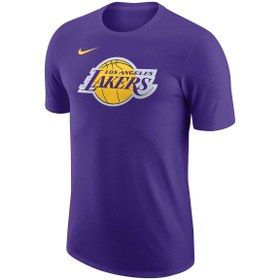 Resim Los Angeles Lakers NBA Erkek Mor Basketbol T-Shirt FJ0243-504 