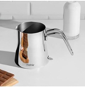 Resim Nehir Everest Maxi Paslanmaz Çelik Sütlük Cezve 1200 ML 