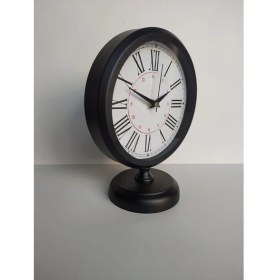 Resim Bahat Siyah Renkli Metal Ofis Salon Masa Saati 25*20 cm R1 