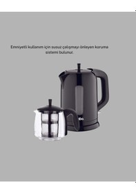 Resim Çaycı Cam Demlikli 1800w Güçlü Ve Sıcak Tutmalı Elektrikli Çay Makinesi Çok Renkli 