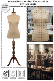 Resim Manken İstanbul 44 Beden Full Iğne Batabilen Terzi Mankeni Prova Mankeni Vitrin Mankeni Po-01 