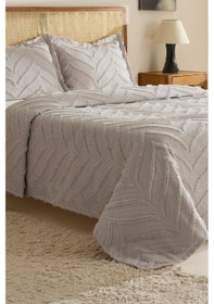 Resim Karaca Home Arlina Geo Çift Kişilik Yatak Örtüsü Takımı Gri Gri 