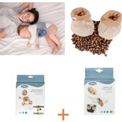 Resim Mommyslab Sevi Gaz Giderici Kiraz Çekirdekli Patik+gaz Giderici Kiraz Çekirdekli Bebek Bel Bandı Set 