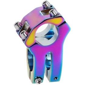 Resim Wake Rainbow Bisiklet Kısa Gidon Boğazı 40mm Bisiklet Yedek Parça Aksesuarı Wake Rainbow Siyah 