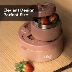 Resim Delixa Citron Citron Separatörlü Paslanmaz Çelik Yemek Termosu 400 ml - 1196731 