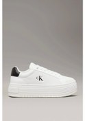 Resim Calvin Klein Kadın Platform Taban Beyaz Deri Sneaker Çok Renkli 