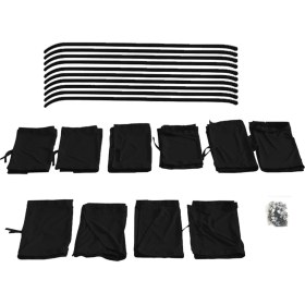 Resim Oto Pandami Mercedes Vito 2006-2022 Uyumlu Siyah Raylı Oto Perde Takımı 