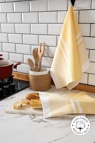 Resim Vionel Home 2'li Mutfak Kurulama Bezi,%100 Pamuk yüksek su emici, Beslenme örtüsü, Çok amaçlı servis peçetesi 45x60cm 